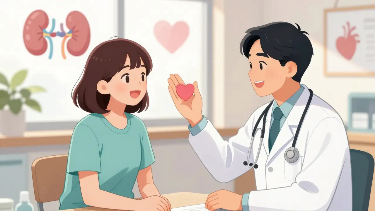 Patient and doctor consulting in bright clinic