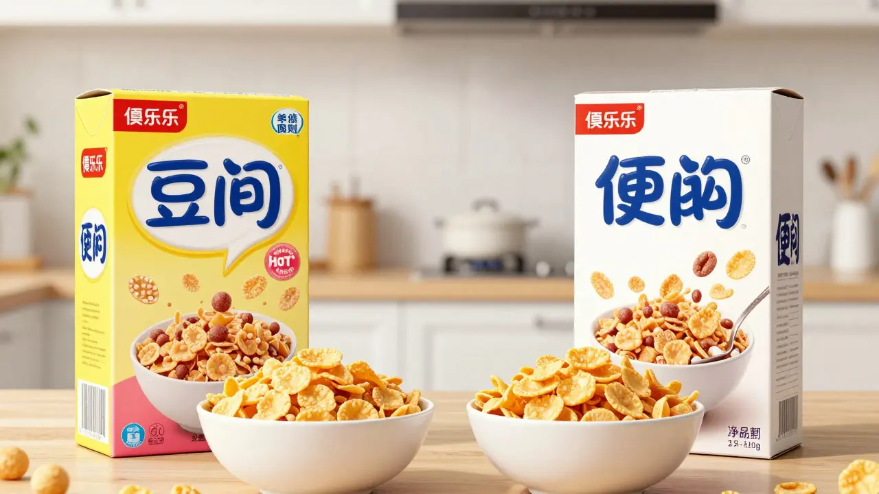 Visual analogy of brand-name versus generic cereal to explain bioequivalence